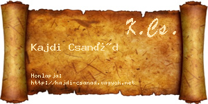 Kajdi Csanád névjegykártya
