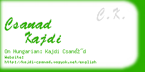 csanad kajdi business card